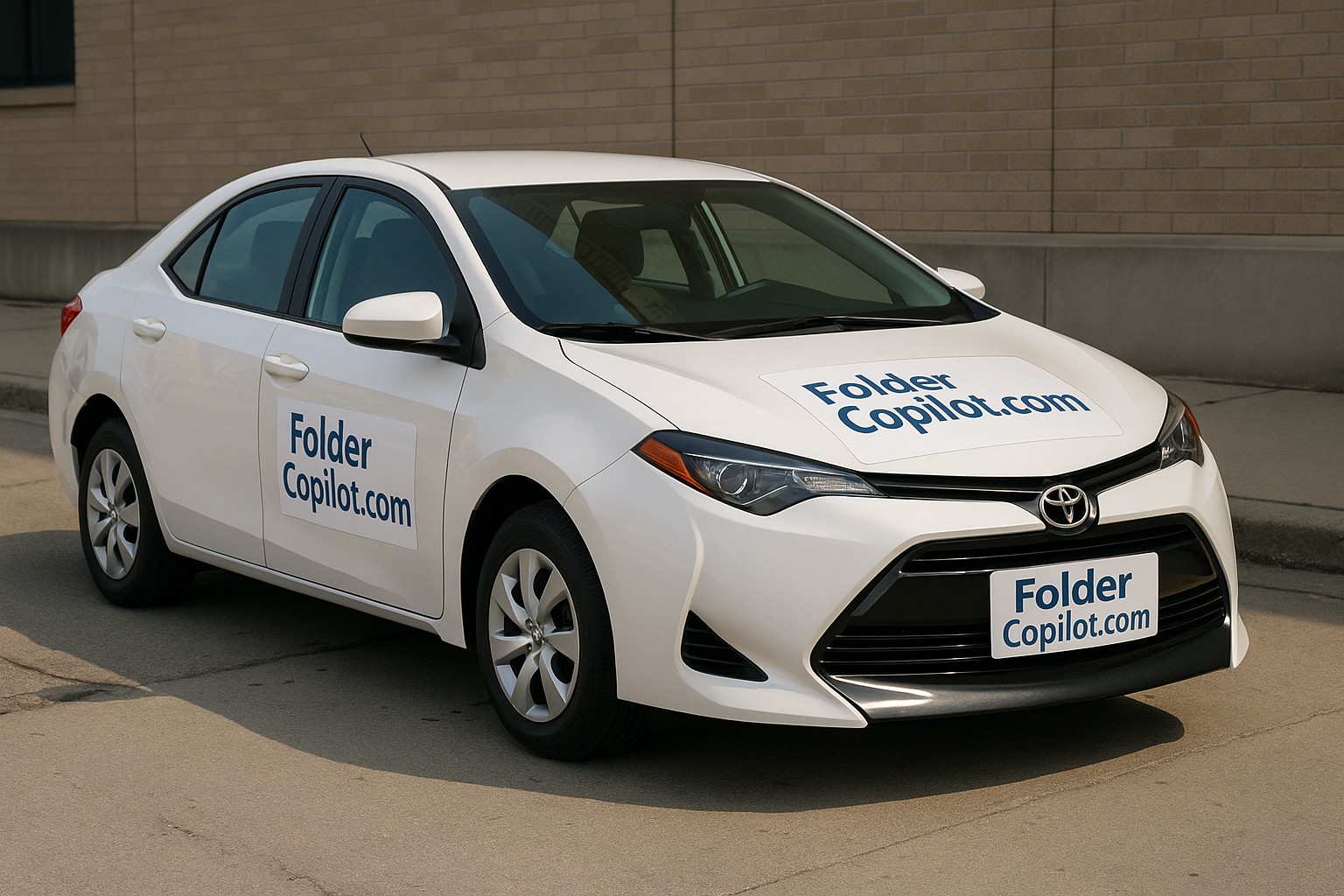 Car with advertising